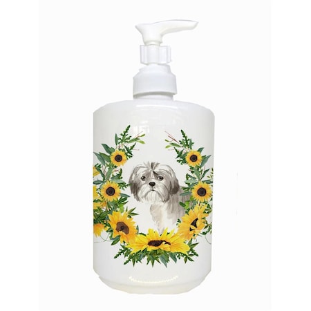 Carolines Treasures Shih Tzu Puppy Ceramic Soap Dispenser CK2960SOAP